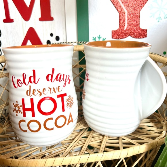 New! Set of Two DEI Dennis East Hand Warmer Mug Coffee Tea Cocoa Stoneware 18 oz - Picture 2 of 6